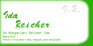 ida reicher business card